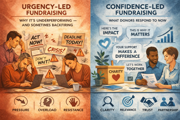 Why urgency-led fundraising is underperforming — and sometimes backfiring.