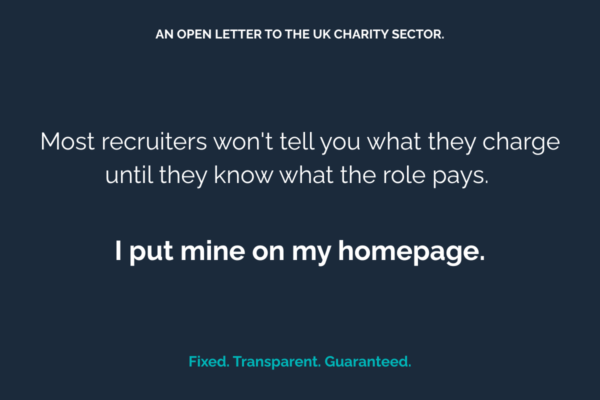 An open letter to the UK charity sector.